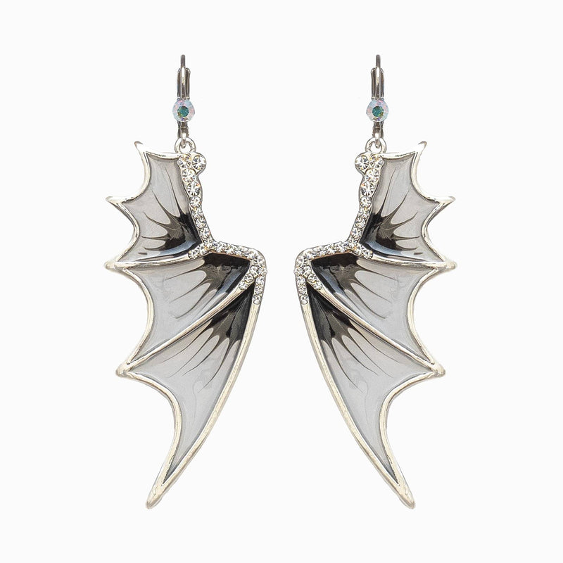 Plique-à-jour Bat Wing Earrings