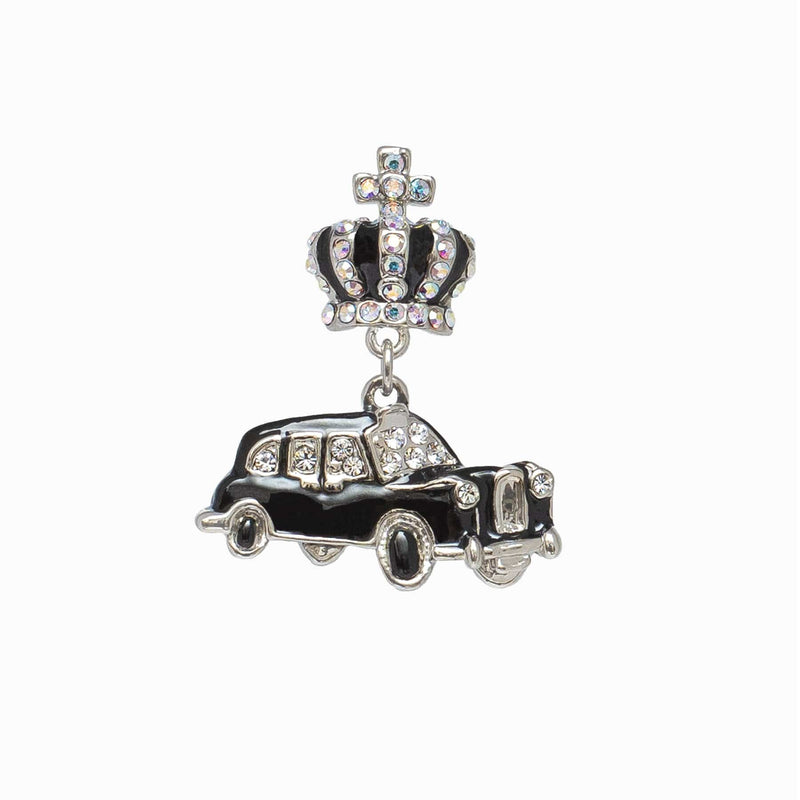 London Taxi Crown Studded Brooch