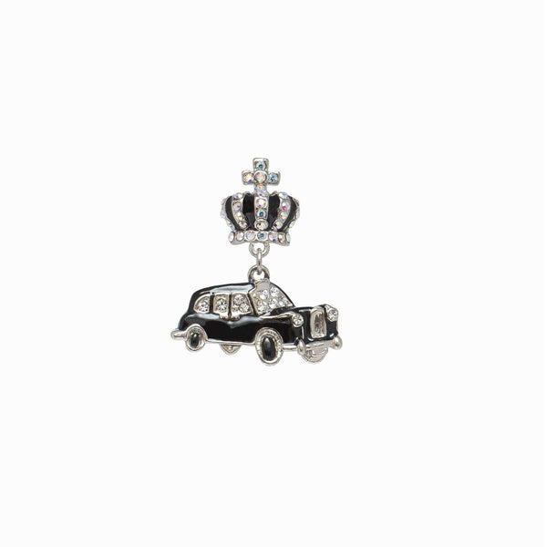 London Taxi Crown Studded Brooch