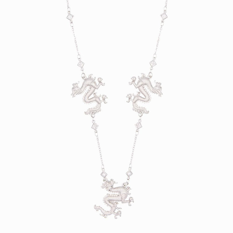 Triple Chinese Dragon Necklace