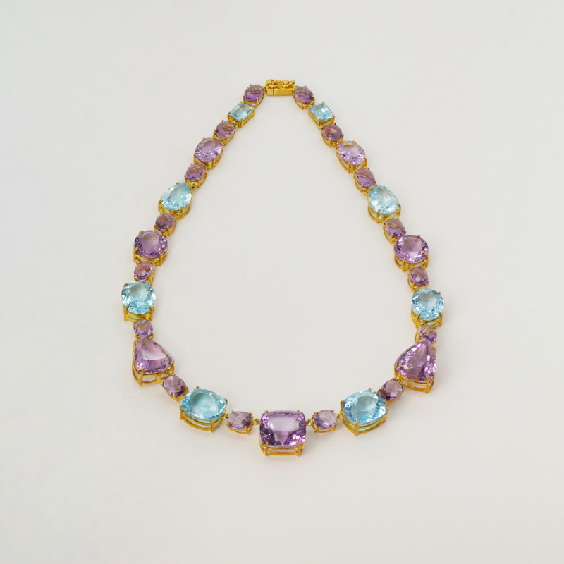 Amethyst and Topaz Necklace