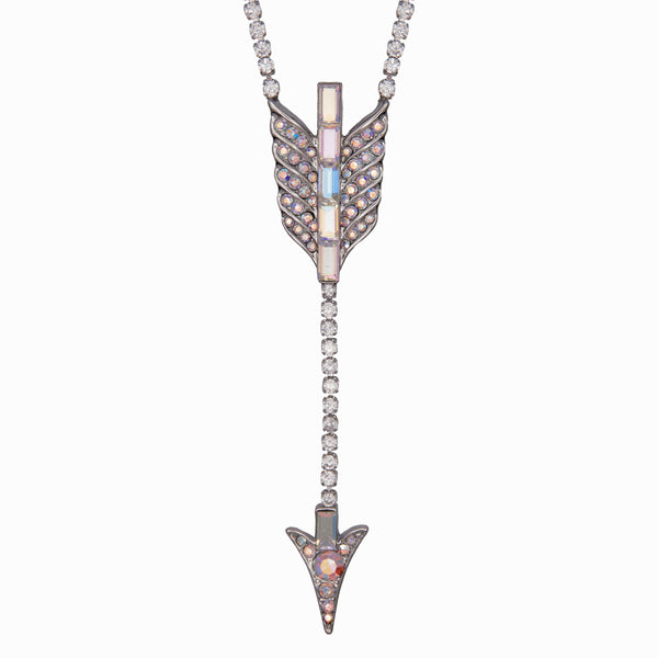Delicate Crystal Arrow Necklace