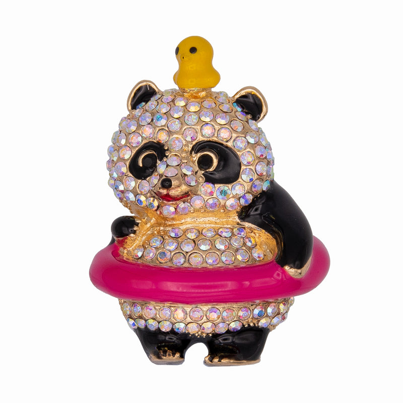 Crystal Panda and Chick Clutch Pin