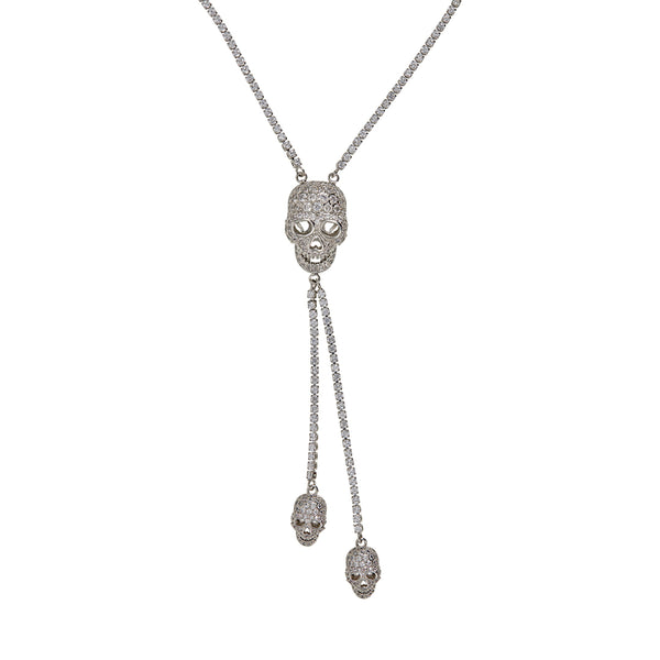 Crystal Skull Trio Necklace