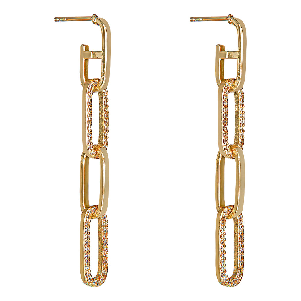 Crystal Chain Link Drop Earrings BUTLER & WILSON Butler & Wilson