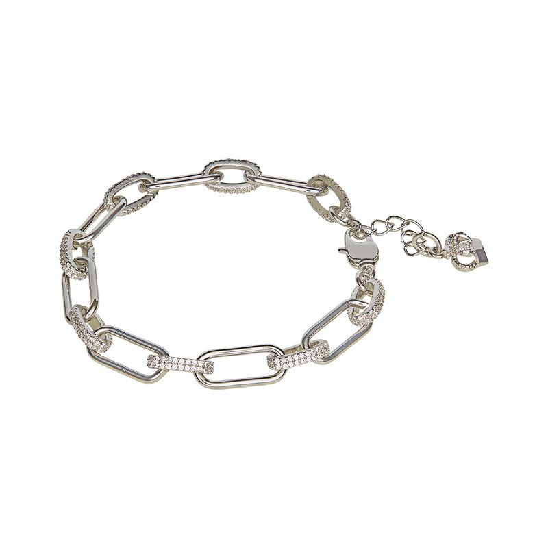 Crystal Chain Link Bracelet | Butler & Wilson Silver by Butler & Wilson