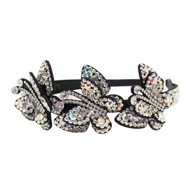 Crystal Trio of Butterflies Headband