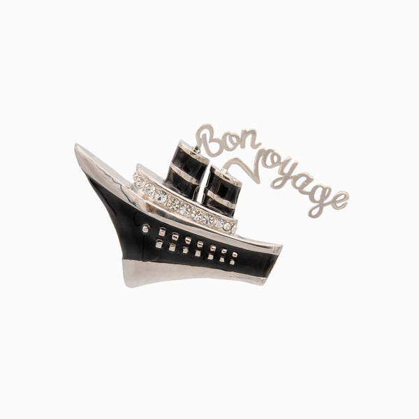 Bon Voyage Cruise Ship Brooch