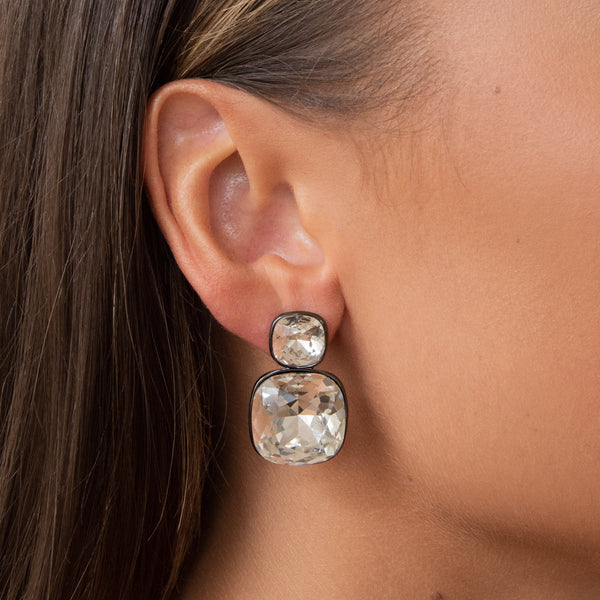 Graduated Crystal Earrings