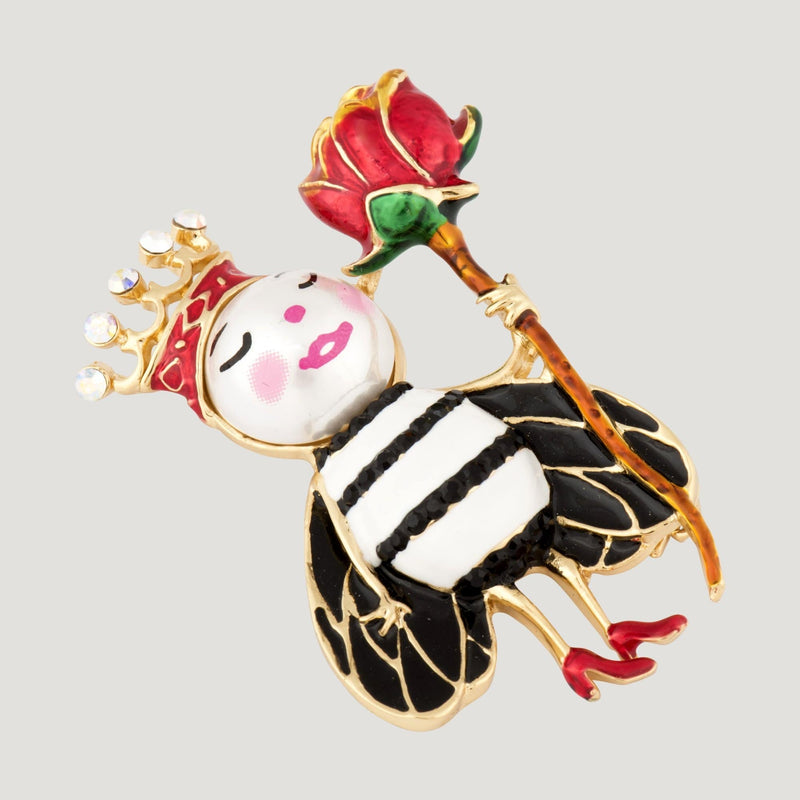 Floral Queen Bee Brooch