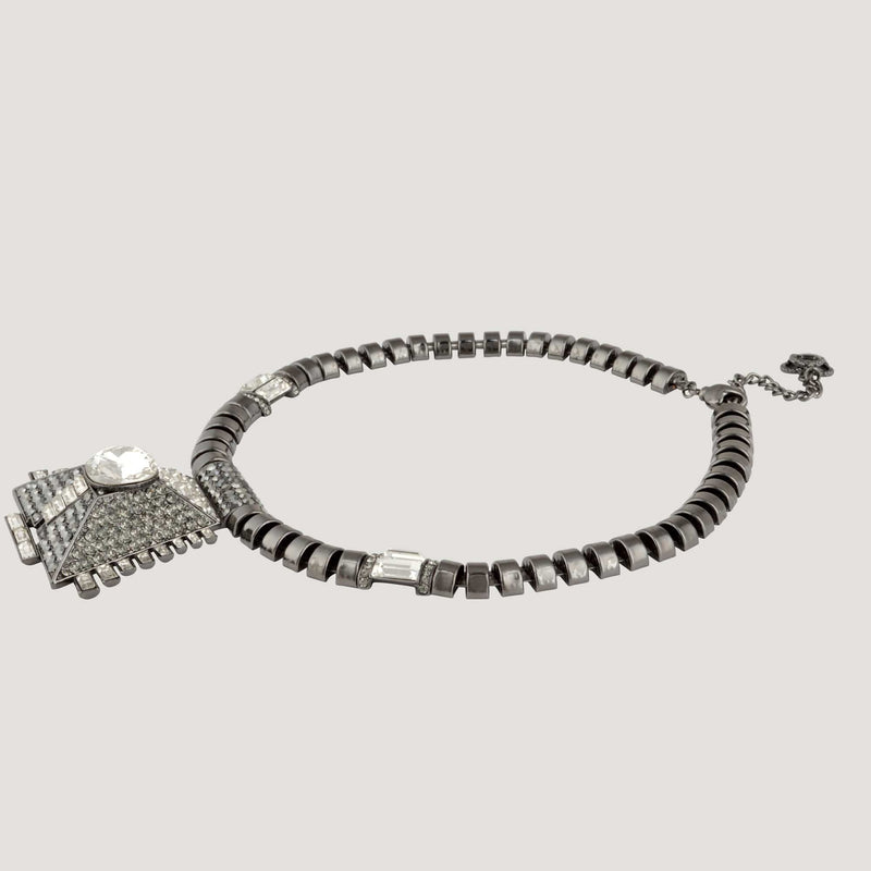 Trapezium Art Deco Chain Necklace