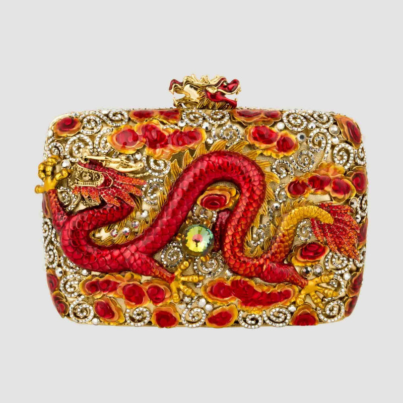 Chinese Dragon Couture Clutch Bag