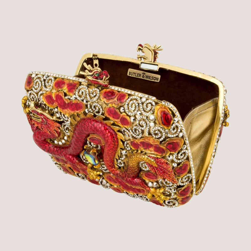 Chinese Dragon Couture Clutch Bag