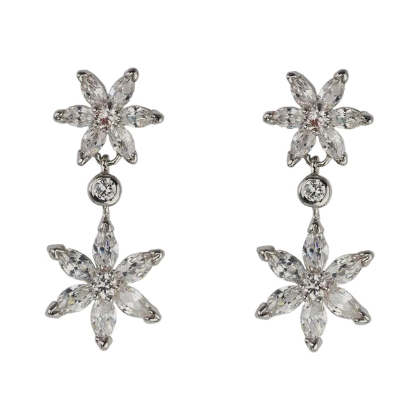 thumbnail image 2 of Alba Laser Products Black Daisy Flower Dangle Earrings With 316L Surgical Steel Hooks 2 of 5