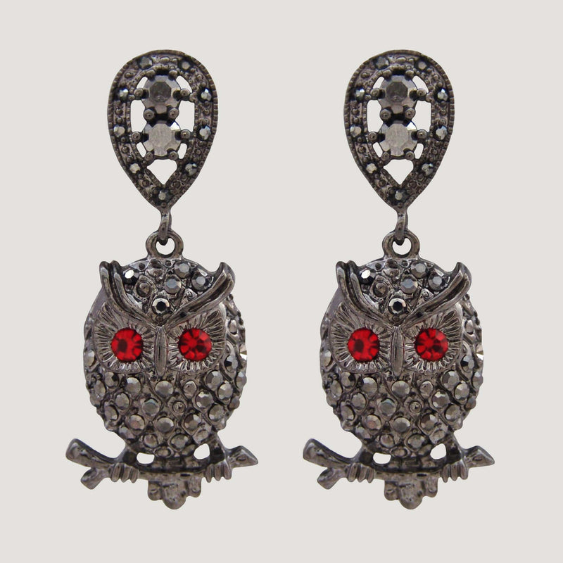 Owl Drop Earrings