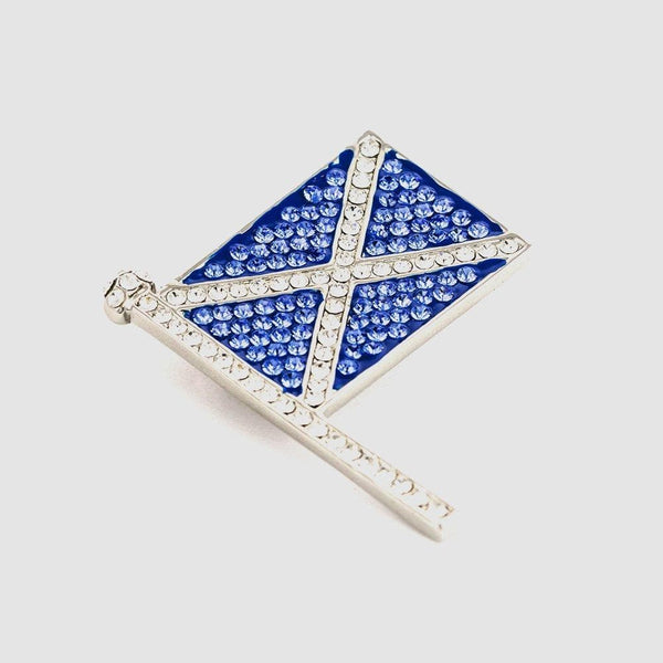 Crystal Scottish Flag Brooch