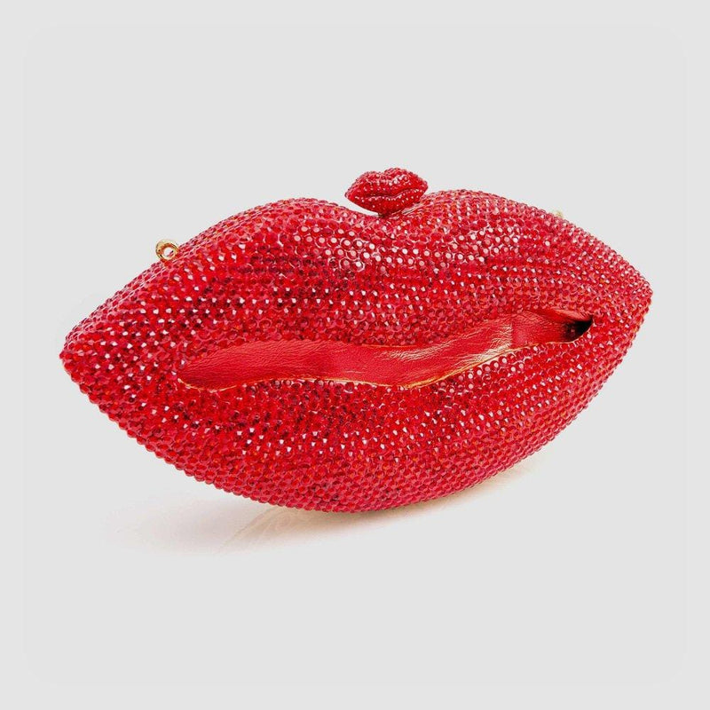 Crystal Lips Clutch Bag